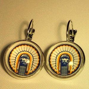 Chief Illiniwek Fighting Illini Leverback Earrings